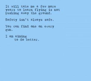 Andrea Gibson, it's not pushing away from the ground...