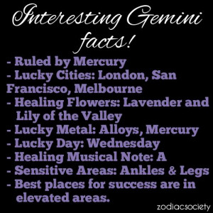 Interesting Gemini Facts! I knew I wanted to go to London. Weird about ...