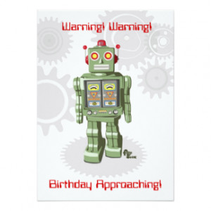 Robot Birthday Invitation 5