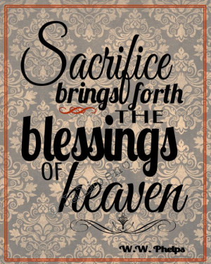 Sacrifice Brings Forth the Blessings of Heaven - Christian religious ...