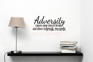 adversity causes some men to break others to break records