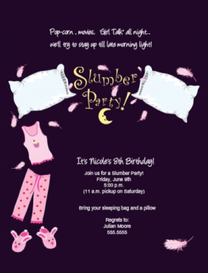 Slumber Party Invitations