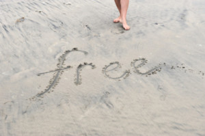 beach, free, girl, quote, sand