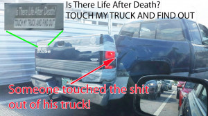 Thread: Funny truck bumper sticker