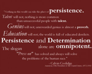 Persistence & Determination To Succeed