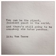 Dita Von Teese Quote Typed on Typewriter by farmnflea on Etsy, $9.00 ...