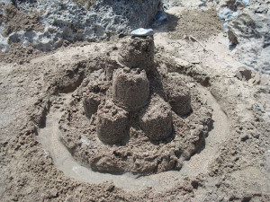 Artist Building Sand Castle