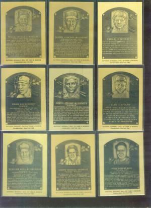 ... -89 Hall-of-Fame METAL PLAQUE #125 Johnny Mize Baseball cards value