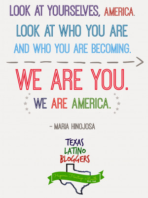 quote from one of my favorite voices, Maria Hinojosa from Latino ...