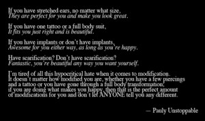 Quotes About Piercings Pauly unstoppable piercing