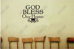 God Bless Our Home Vinyl Wall Lettering Quotes And Sayings Home Decor