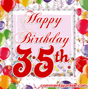... 35th birthday cards with personalized message for the birthday person