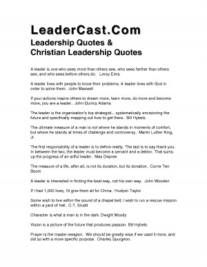Leadership Leadership Quotes Christian Leadership by buddy7