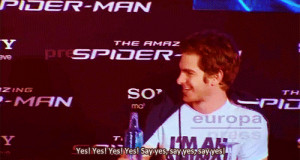 Andrew Garfield chanting when Avi Arad gets asked about Spider-Man ...