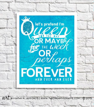 The Queen Quote Print Wall Art For Women Funny Office Sign Dorm ...
