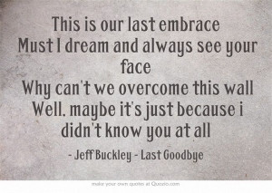 Jeff Buckley - Last Goodbye. 