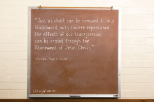 as chalk can be removed from a blackboard, with sincere repentance ...