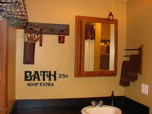 Details about Bath Soap Extra primitive bathroom decor vinyl wall art ...