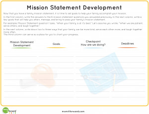Download the Family Mission Statement Development printable