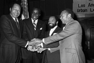 ... Angeles Mayor Tom Bradley, Vernon Jordan, Berry Gordy and John Mack