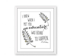 ... To Happen, A A Milne Quote, Quote art print, famous quote, winnie