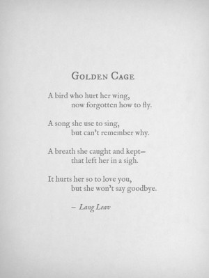 Golden Cage by Lang Leav