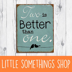 ... Wall-Sign-Two-Is-Better-Than-One-Love-Birds-Romantic-Quote-Home-Decor