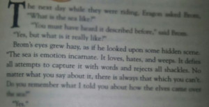 Eragon quote about the sea