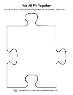 Autism Puzzle Piece Template