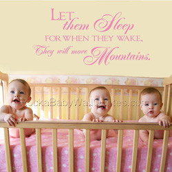 2064 LET THEM SLEEP Twins Wall Quote