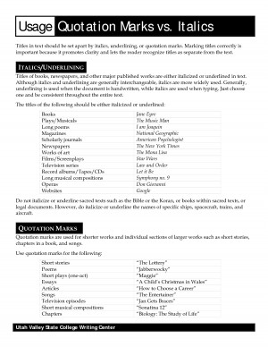 Quotes Vs Italics Vs Underline ~ Quotations Vs Italics | Quote