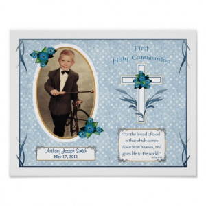 Blue Cross First Holy Communion Personalized 11x14 Print