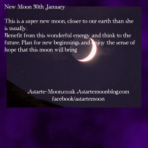 New Moon blessings for the 30th January super moon