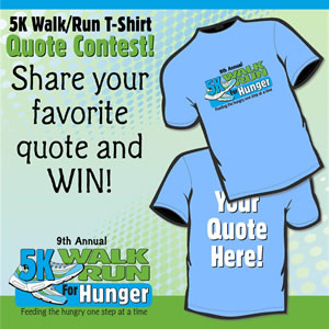 Now in its ninth year, the 5K Walk/Run For Hunger will be Saturday ...