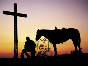 Love this=Praying Cowboy at sunset: Christian, Except, Real Cowboys ...