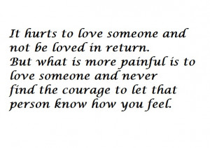 Not finding the courage