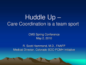 Huddle Up Care Coordination is a team sport by kA11bf