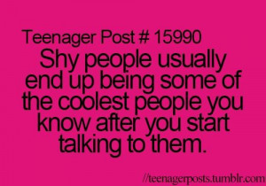 Shy people