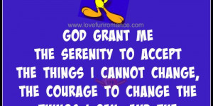God grant me the serenity to accept the things I cannot change, the ...