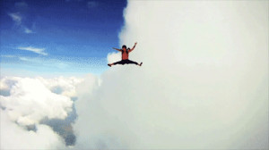 gif mine sky clouds Skydive BASE jumping