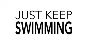 Dory Wall Quote: Just Keep Swimming - Finding Nemo Vinyl Decal