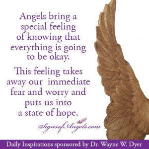 Angels bring a special feeling of knowing that everything is going to ...