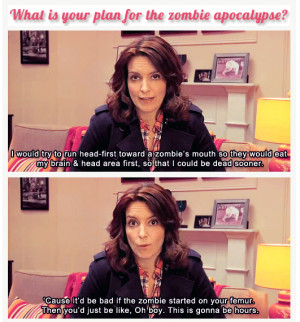 Tina Fey on the Zombie Apocalypse