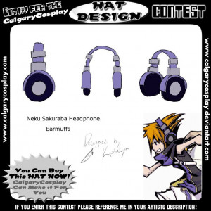 Neku Sakuraba Earmuffs by Kudalyn