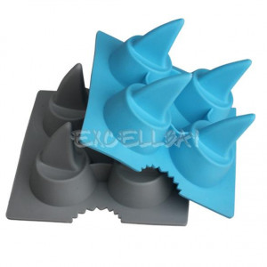 ice tray cool shark fin shape funny ice cube style freeze ice mold