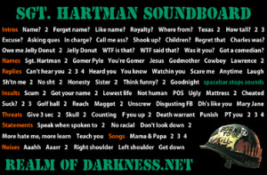 Sgt. Hartman Soundboards: Full Metal Jacket