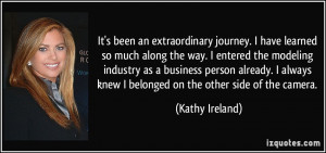 ... business person already. I always knew I belonged on the other side of