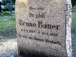 Bruno Bauers Tod und Bestattung