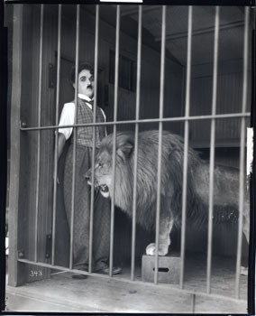 Chaplin in Lion's Cage, The Circus