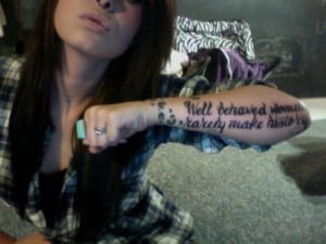 LOVE this tattoo. Quote & leopard print omgg